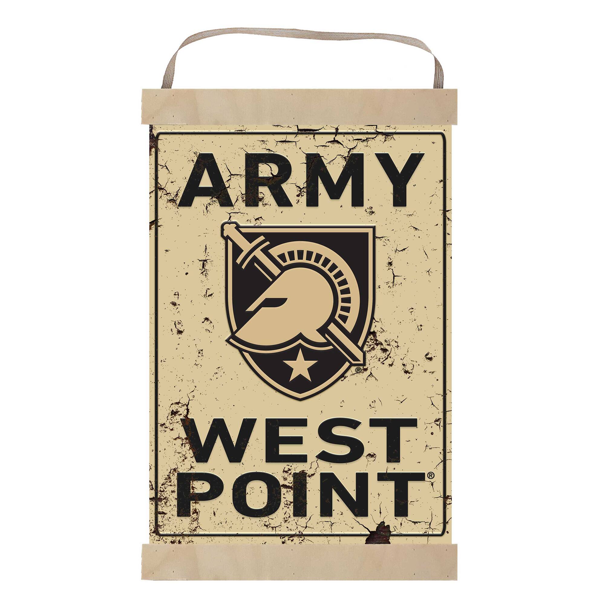 Army Black Knights Faux Rust Banner Sign