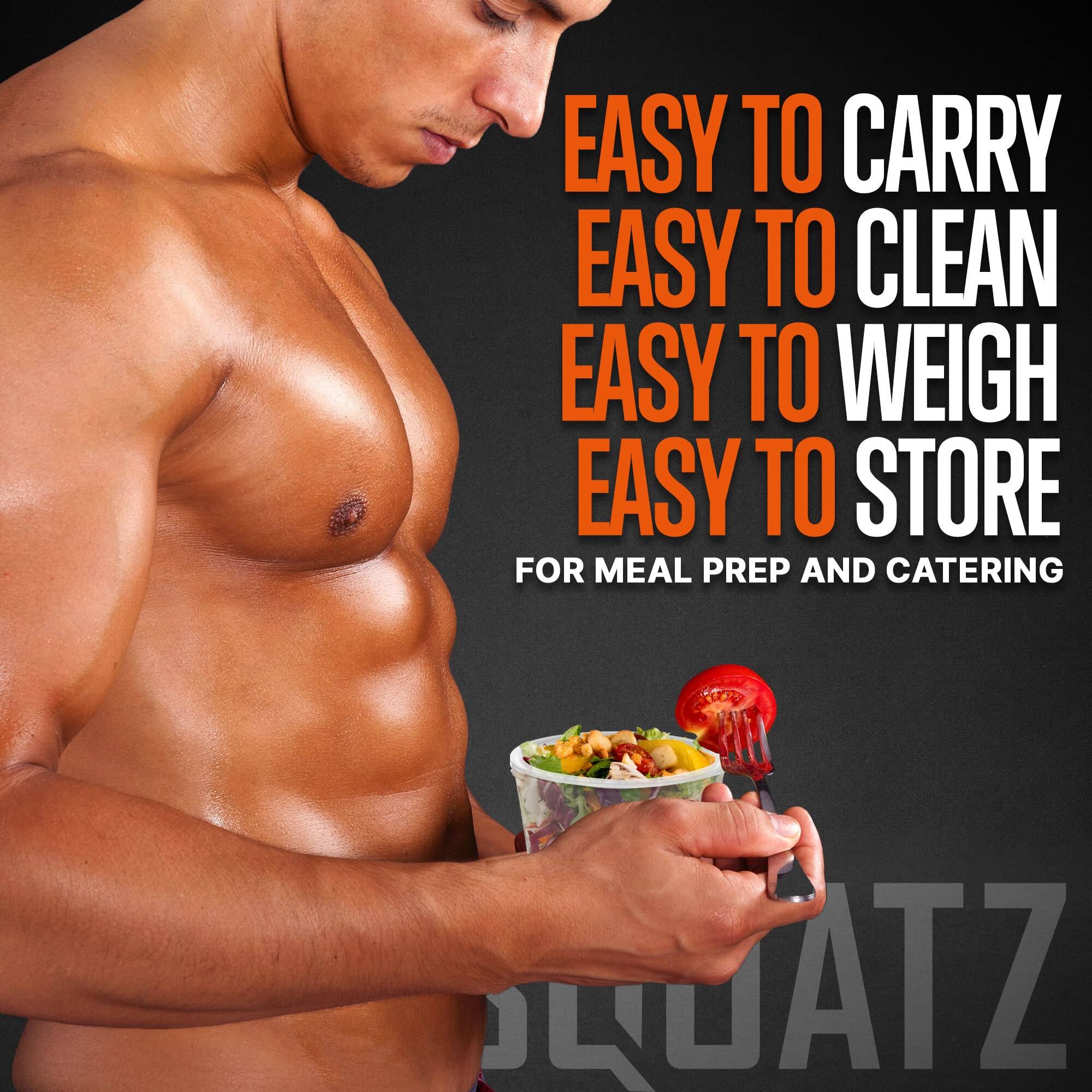 EASY TO CARRY  
EASY TO CLEAN  
EASY TO WEIGH  
EASY TO STORE  

FOR MEAL PREP AND CATERING  

QUATZ