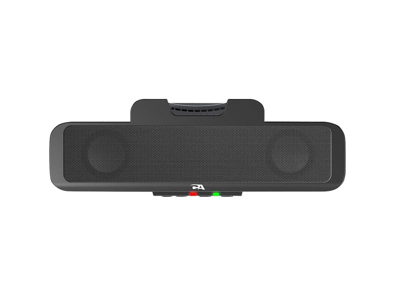 Alt View 9. Cyber Acoustics - Cyber Acoustics Compact USB Speaker Bar with Integrated Monitor Mount (CA-2890) - Black.