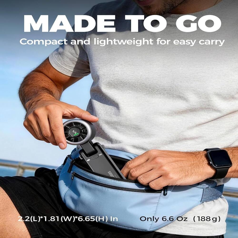 MADE TO GO  
Compact and lightweight for easy carry  

2.2(L)*1.81(W)*6.65(H) In  
Only 6.6 Oz (188g)