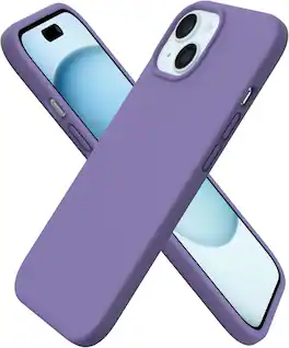 Ornarto - Compatible with iPhone 15 Case 6.1", Slim Liquid Silicone 3 Layers Full Covered Protective Cover - Amethyst