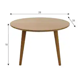 FurniFact - Authentic Cherry Coffee Table with Solid Wood Top and Sturdy Construction - Natural (Cherry)