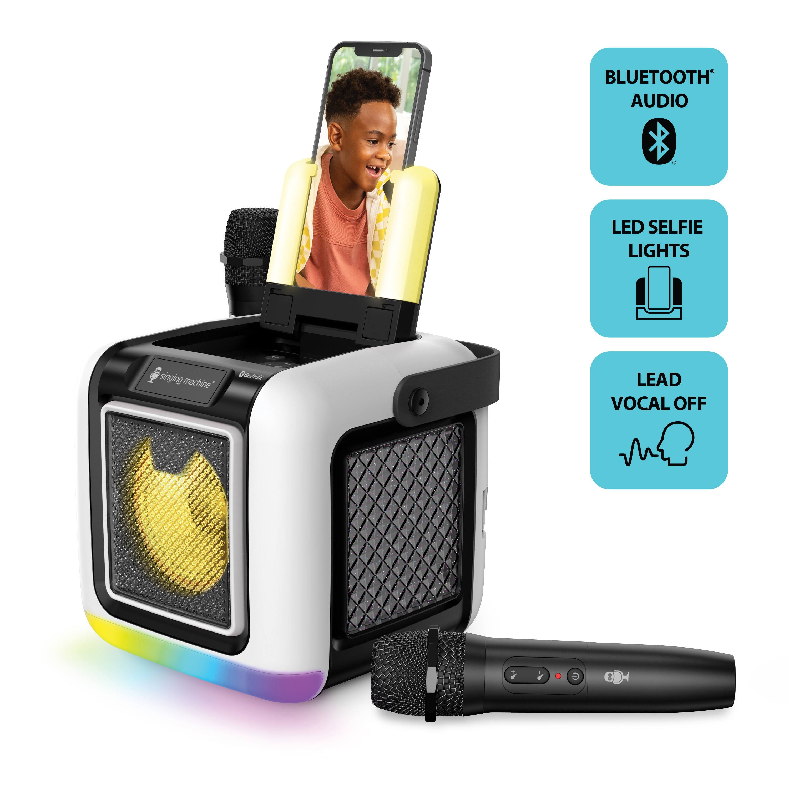 BLUETOOTH AUDIO  
LED SELFIE LIGHTS  
LEAD VOCAL OFF
