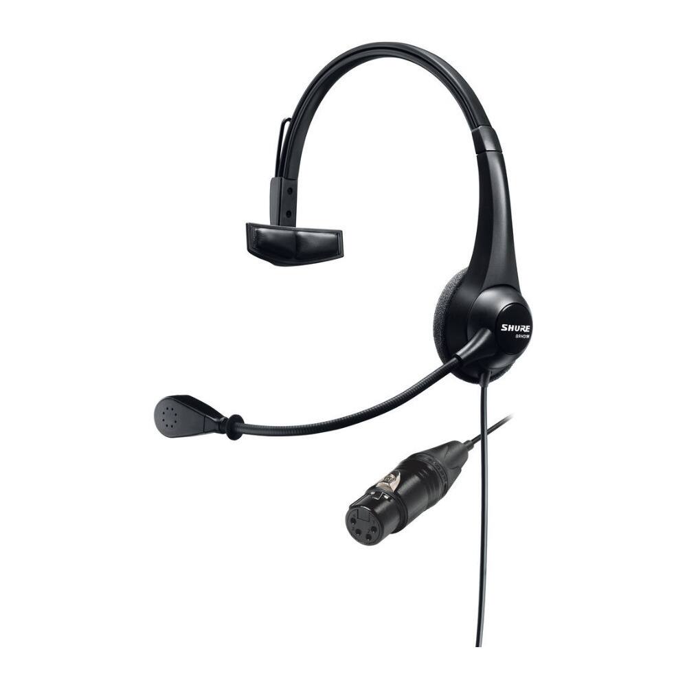 Front. Shure - Shure Lightweight Single-Sided Broadcast Headset with Neutrik 4-Pin XLR-F Cable.