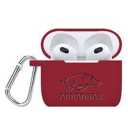 Affinity Bands - Arkansas Razorbacks Debossed Silicone AirPods Gen Three Case Cover - No Size - Multicolor