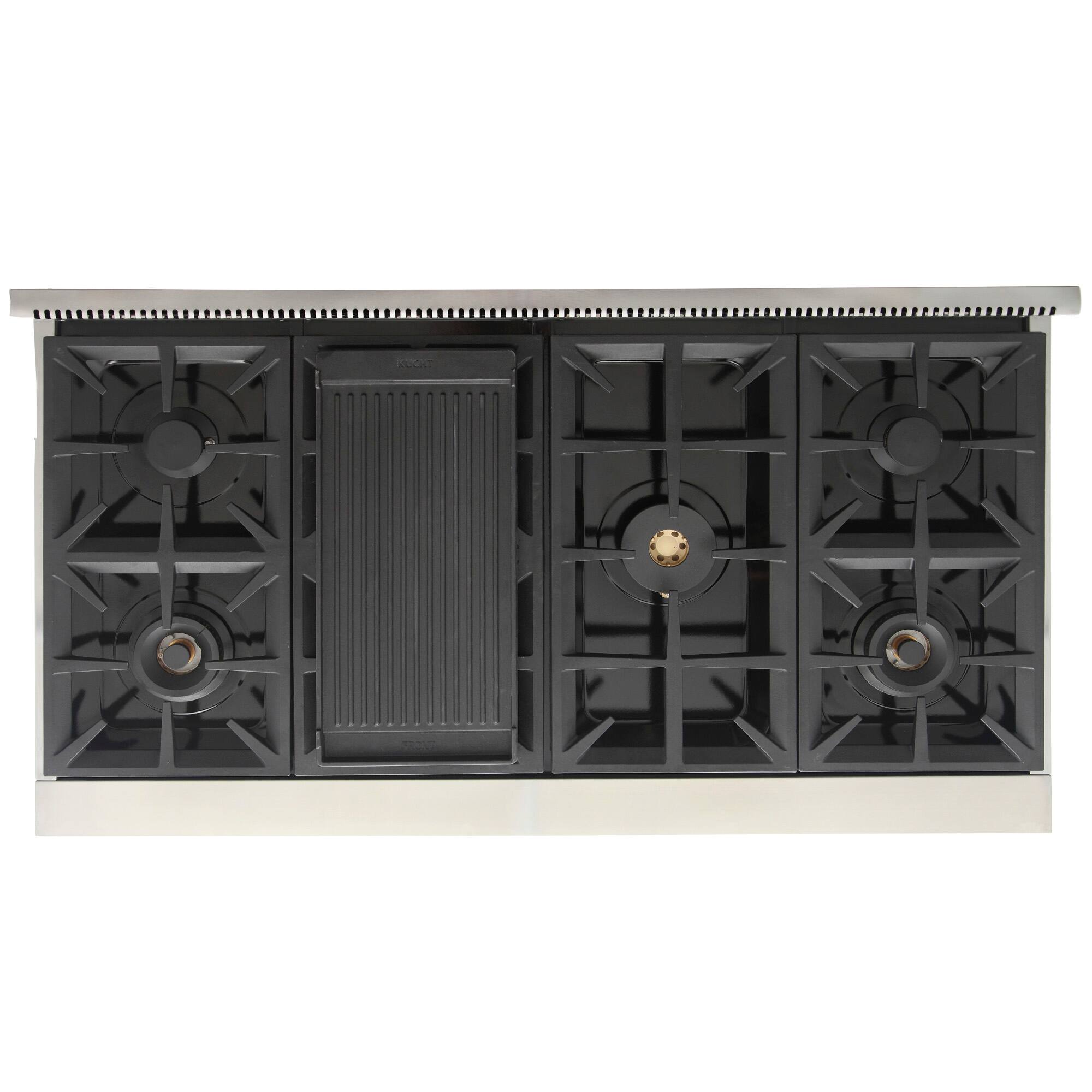 Alt View 1. Kucht - KUCHT 48 in. 6.7 cu. ft. Natural Gas Range Two Ovens - One Convection - in Olive Green with True Simmer Burners - Olive Green.