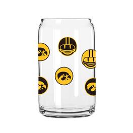Logo Brands - Iowa Hawkeyes 16oz. Smiley Can Glass - Multicolor