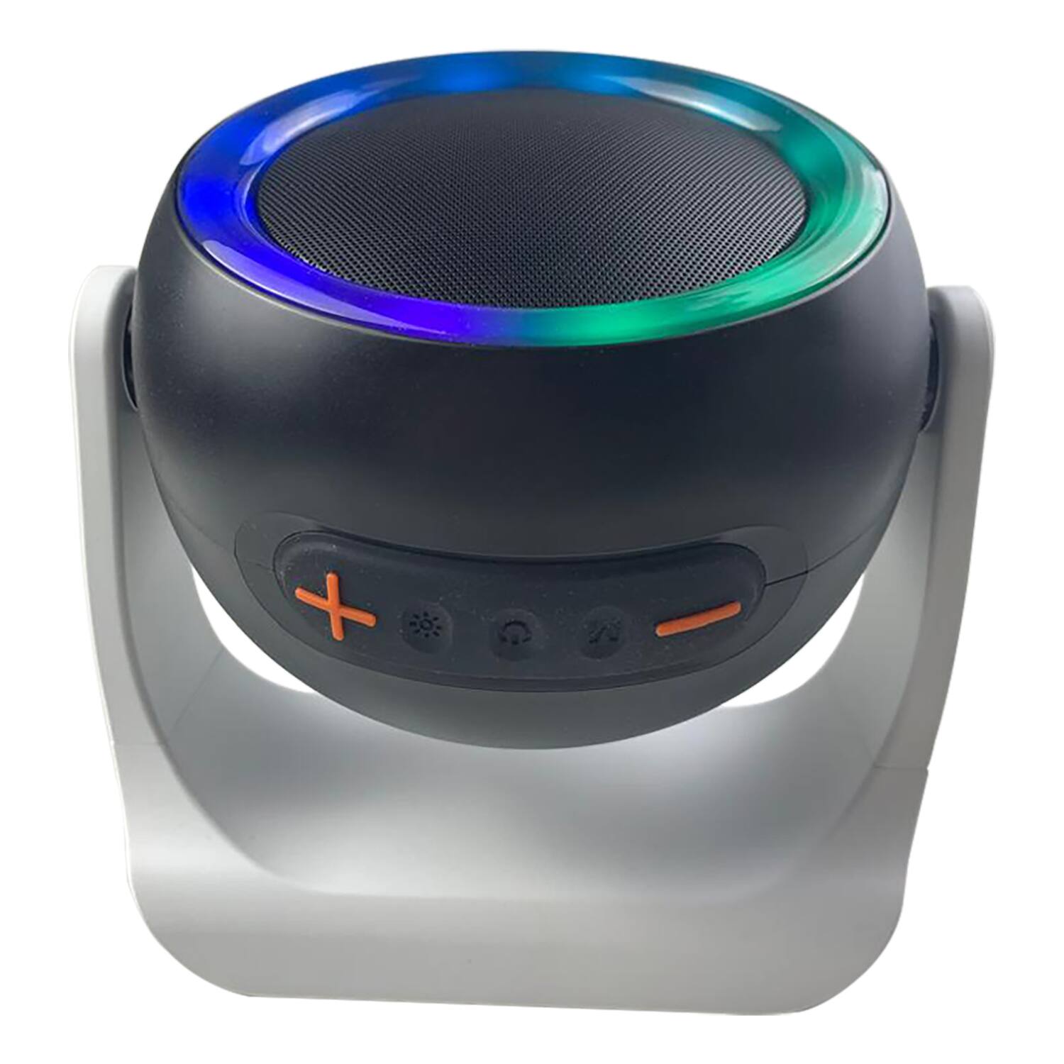 Left. RCA - 10W Bluetooth Speaker, TWS, RGB Lights, USB/microSD, FM Radio, 6 Hr Play Time - Black.
