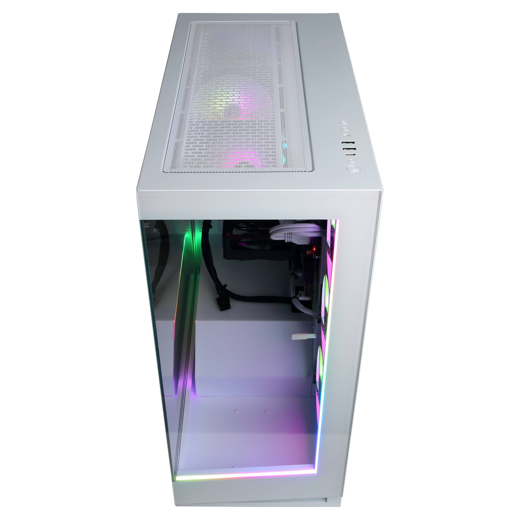 Alt View 12. CyberPowerPC - Gaming Desktop - Intel Core Ultra 225F - NVIDIA GeForce RTX 5060 8GB - 16GB DDR5 - 2TB PCIe 4.0 SSD - White.