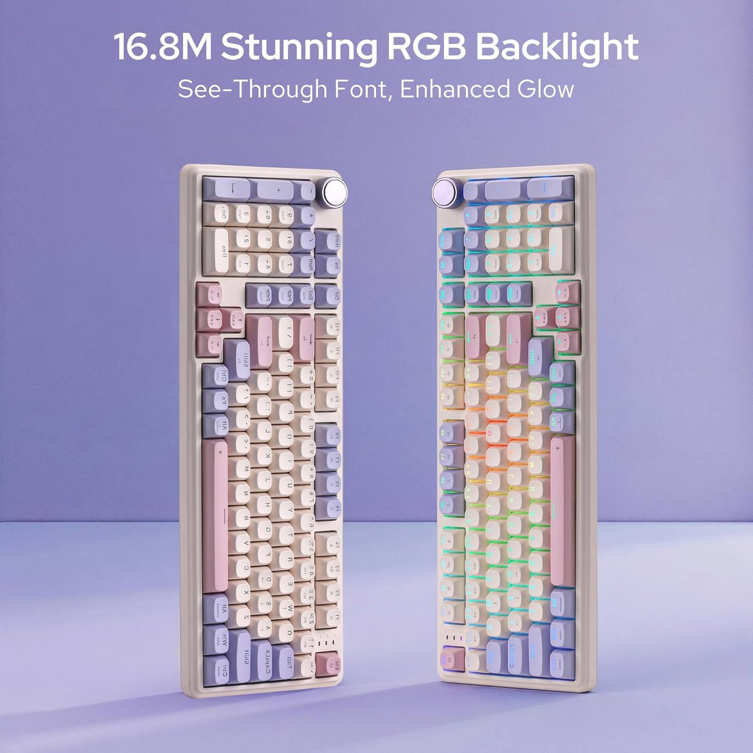 16.8M Stunning RGB Backlight See-Through Font, Enhanced Glow