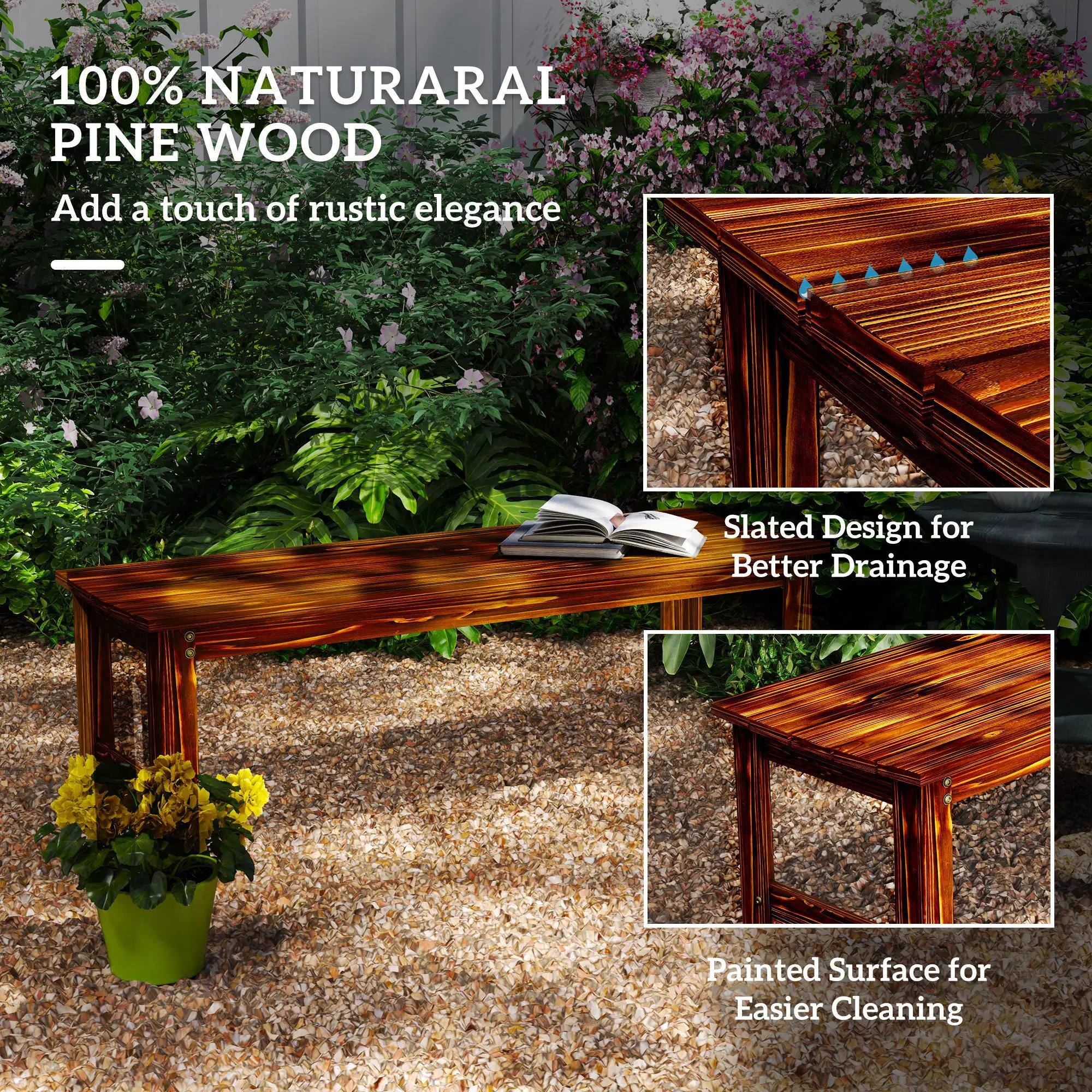 100% NATURAL PINE WOOD  
Add a touch of rustic elegance  

Slated Design for Better Drainage  

Painted Surface for Easier Cleaning