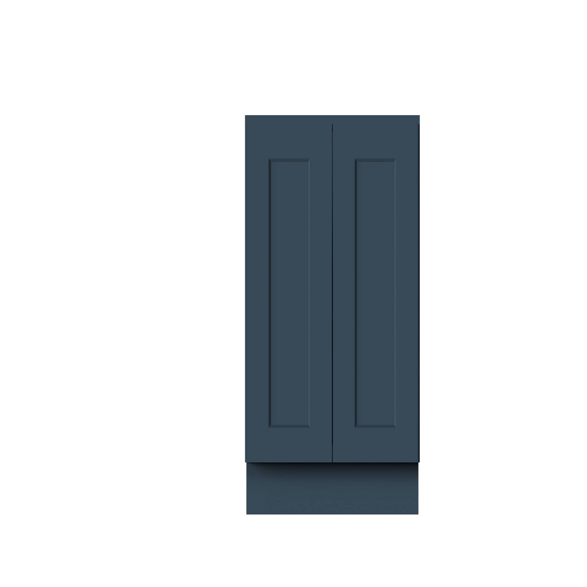 Alt View 1. Boyel Living - 24-in W x 34.5-in H x 24-in D Shaker RTA Kitchen Full Height Door Base Cabinet with Soft-Close - Charcoal Blue.