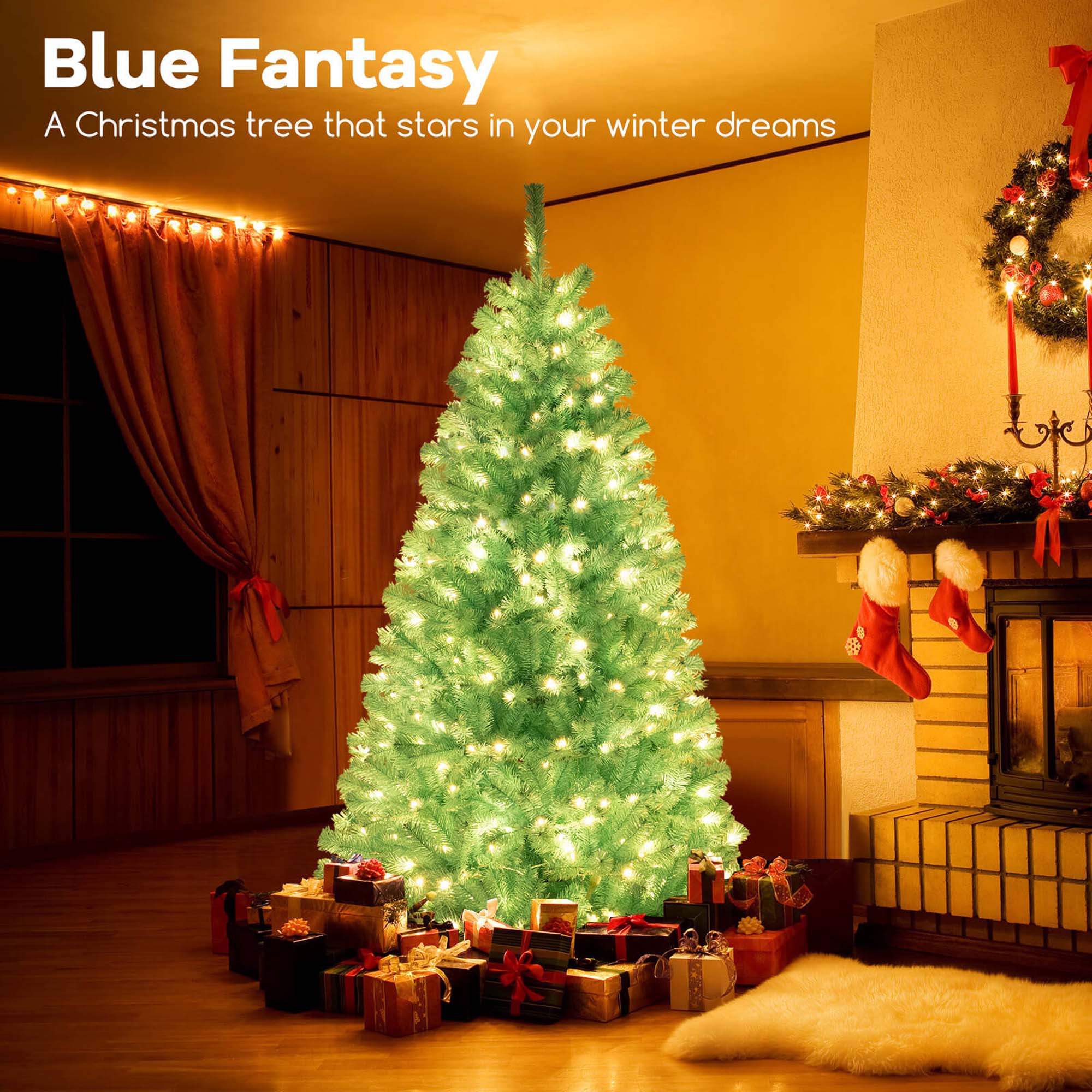 Blue Fantasy  
A Christmas tree that stars in your winter dreams