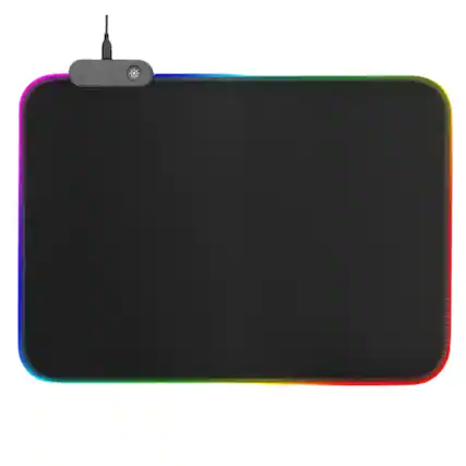 Front. Stock Preferred - RGB Gaming Mouse Pad with LED Light - Black.