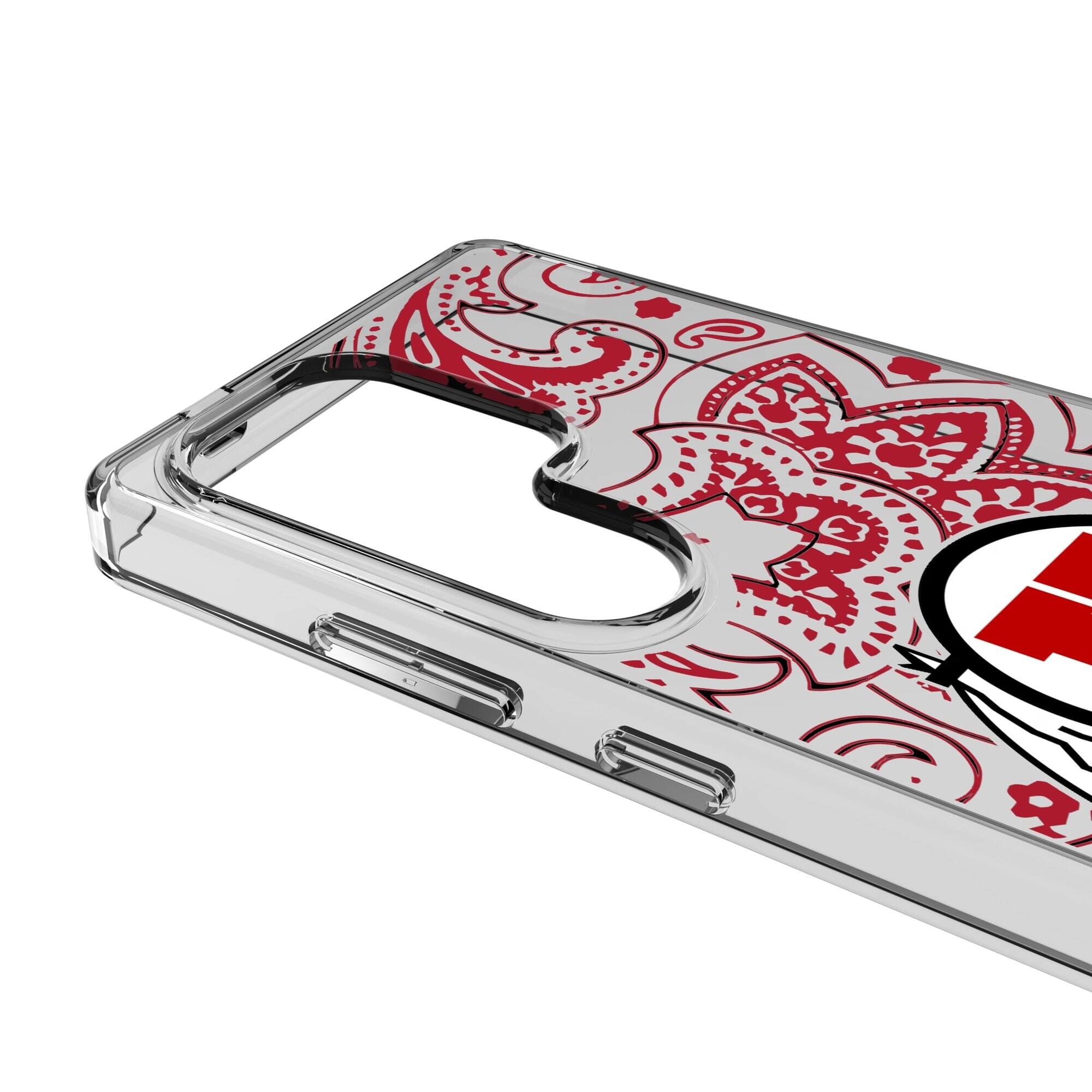 Alt View 2. Keyscaper - Utah Utes Paisley Galaxy Clear Case - S25 Ultra - Multicolor.