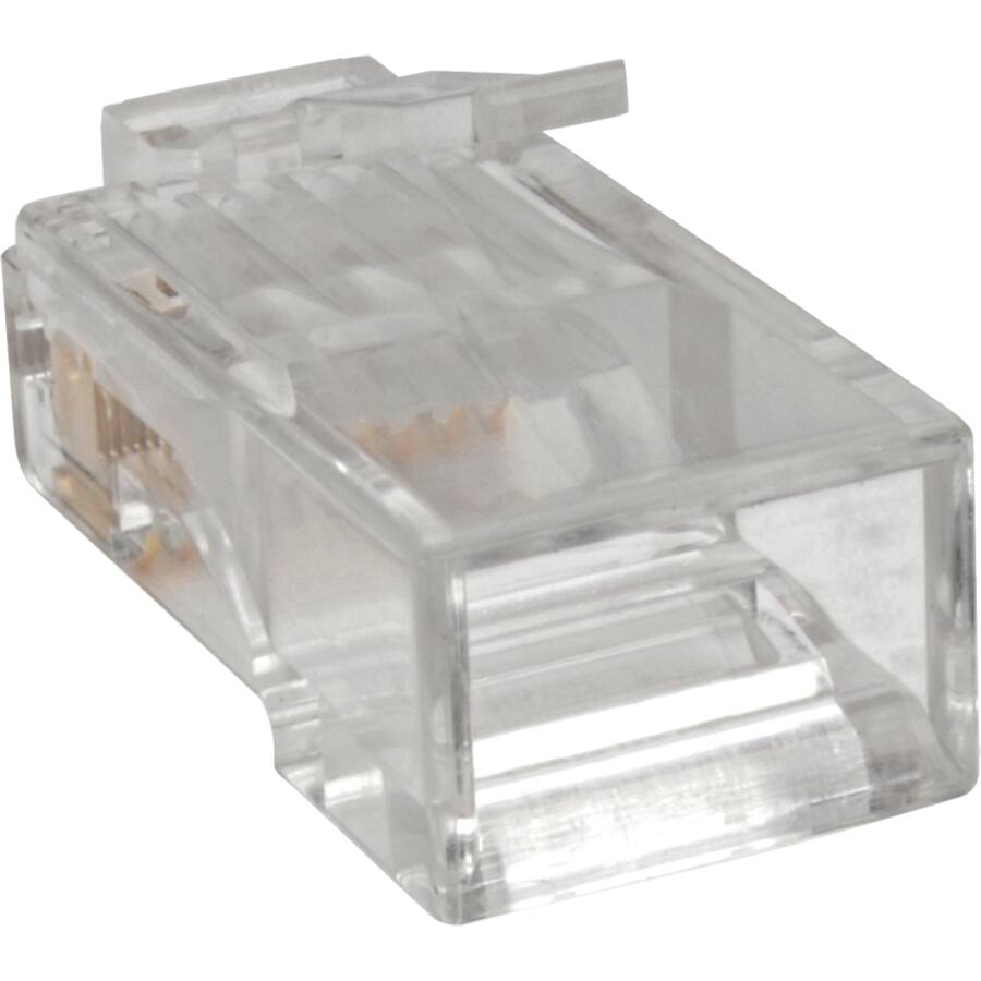 Alt View 2. Tripp Lite - Tripp Lite Cat6 RJ45 Modular Plug for Round Stranded UTP Conductor 4-Pair, 100 Pack - Clear.
