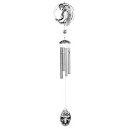 FC Design - 28" Long Angel Pewter Wind Chime Outdoor Patio or Garden Hanging Decoration - Multi-Color