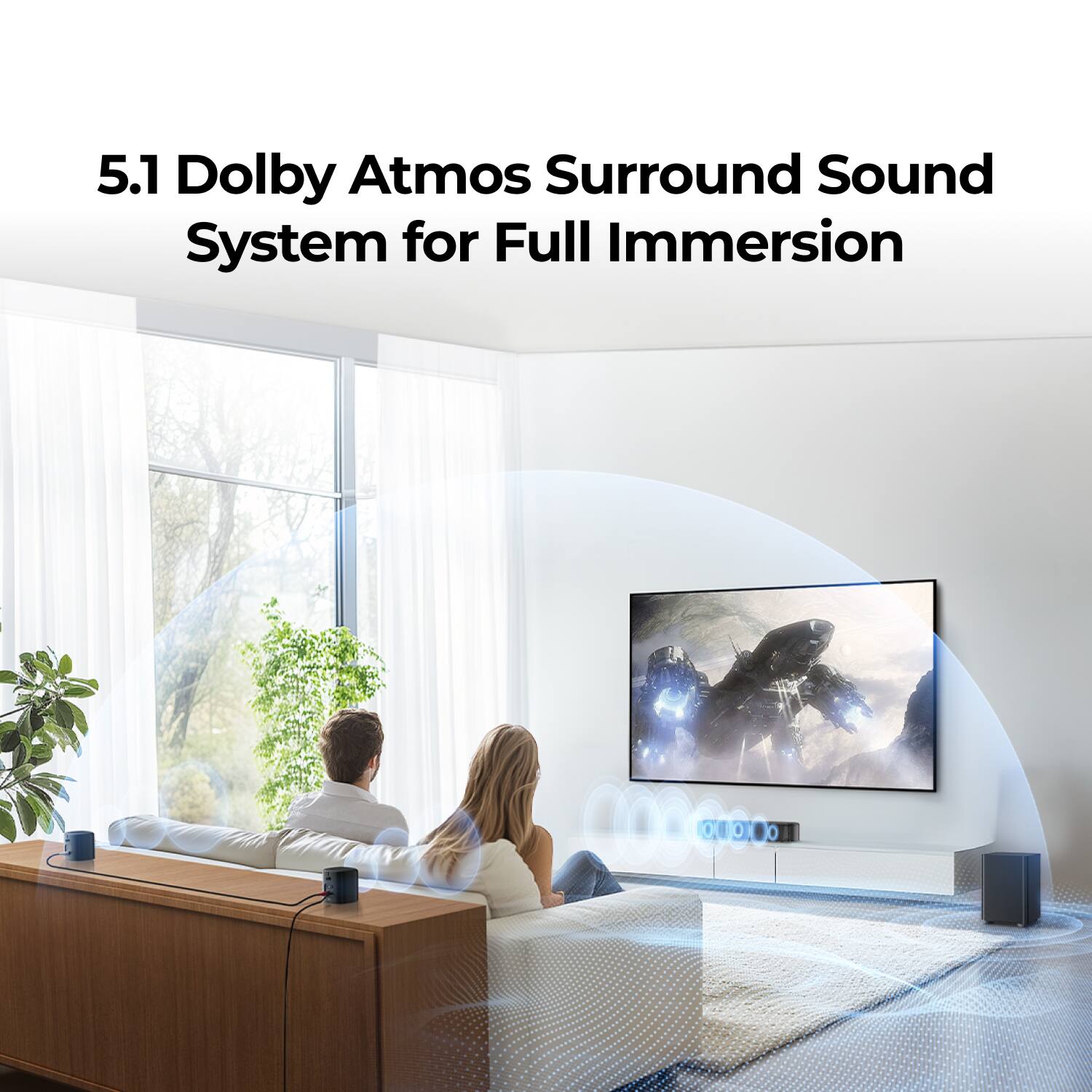 5.1 Dolby Atmos Surround Sound System for Full Immersion