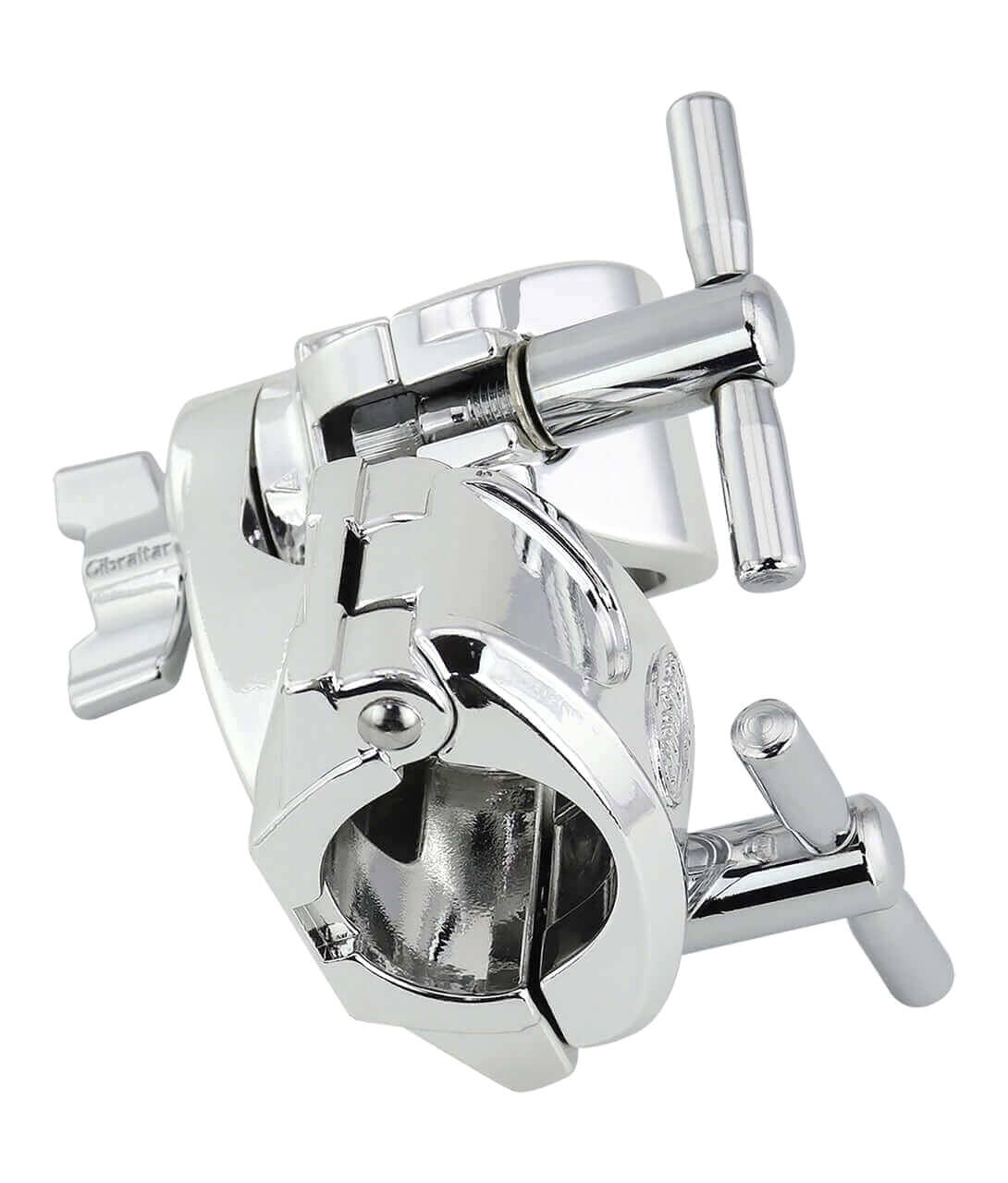 Back. Gibraltar Hardware - Road Series Chrome Adjustable Right Angle Clamp, 1.5" Tube Mount for Drum Rack Crossbars.