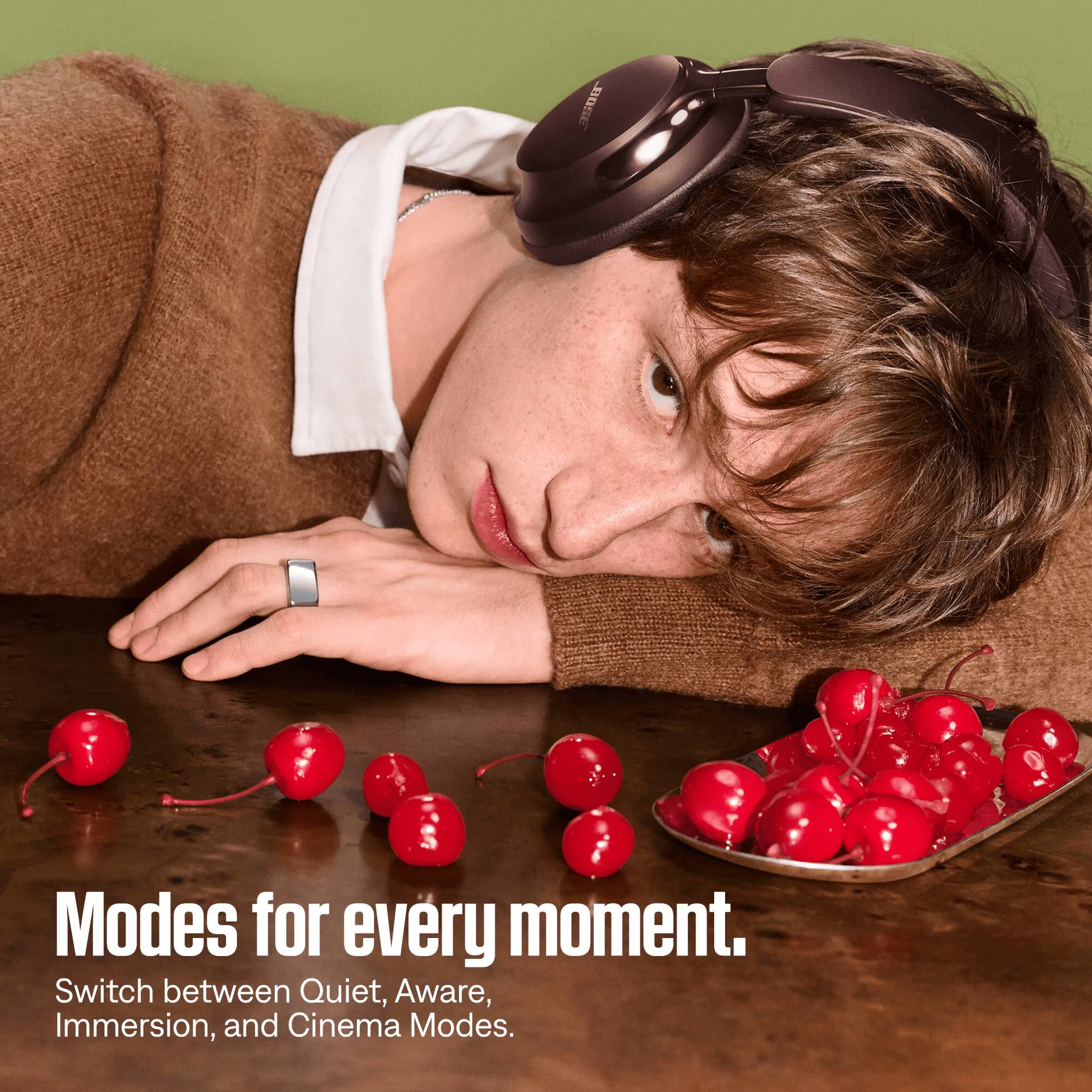 Modes for every moment.  
Switch between Quiet, Aware, Immersion, and Cinema Modes.