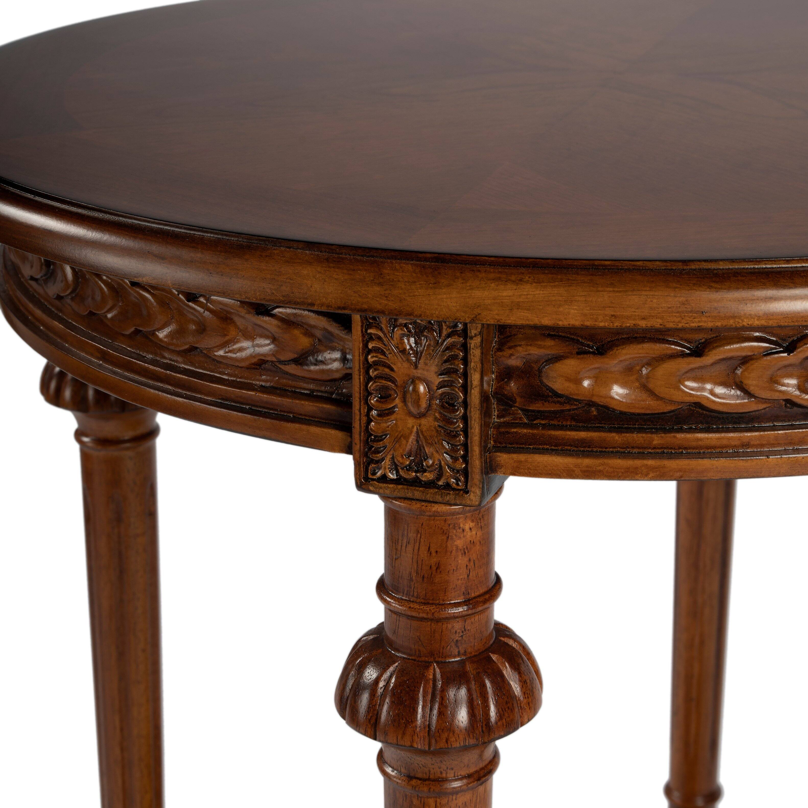 Alt View 4. Butler Specialty - Hellinger 24 in. W Round Wood Tall End Table with Open Shelf - Medium Brown.