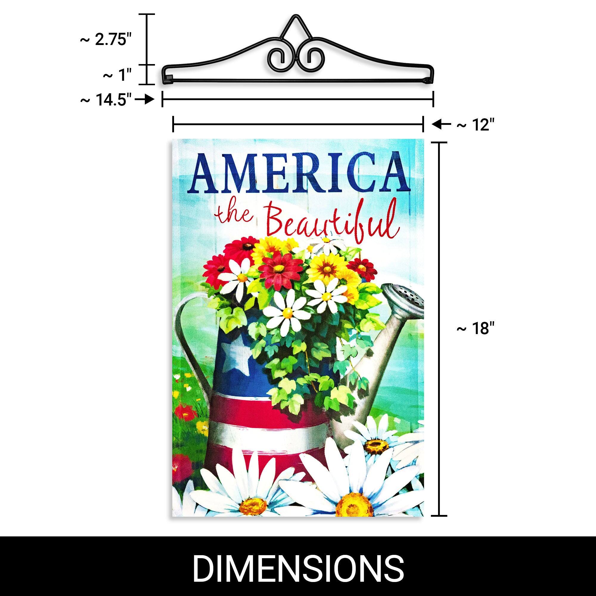~ 2.75"  
~ 1"  
~ 14.5"  
~ 12"  
~ 18"  

AMERICA the Beautiful  

DIMENSIONS
