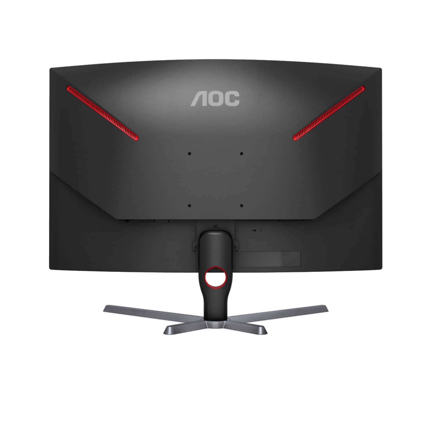 Back Zoom. AOC - CQ32G3SE 32" LCD Curved QHD FreeSync Premium Monitor - Black/Red.
