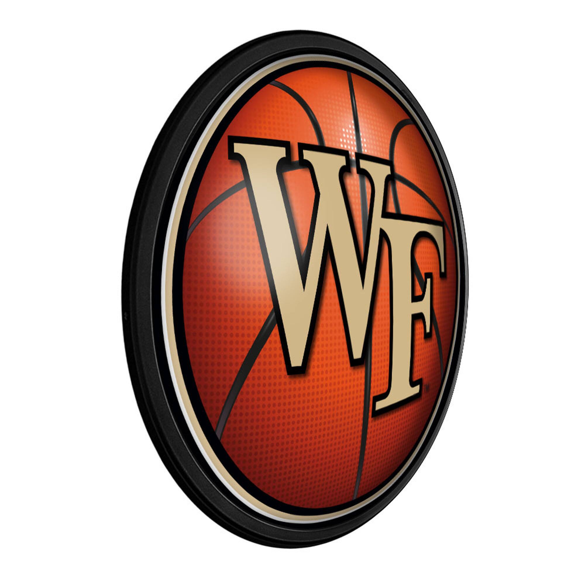 Alt View 1. The Fan-Brand - Wake Forest Demon Deacons Basketball 18'' Round Slimline Illuminated Wall Sign - Multicolor.