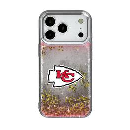 Keyscaper - NFL - Kansas City Chiefs Linen Logo iPhone Glitter Case - 13 - Multicolor