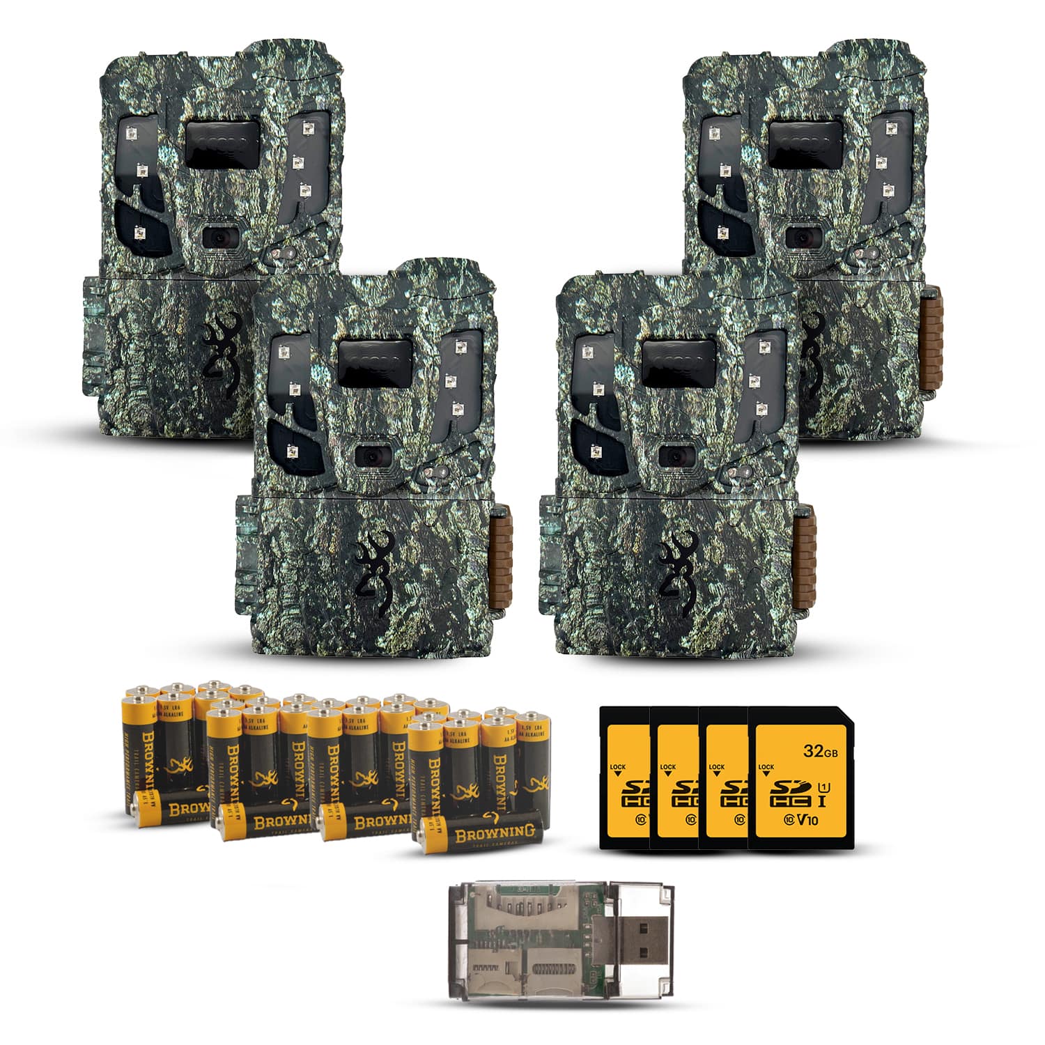 Browning Trail Cameras - Browning Pro Scout Max Extreme HD Cellular Trail Camera (4-Pack) Bundle