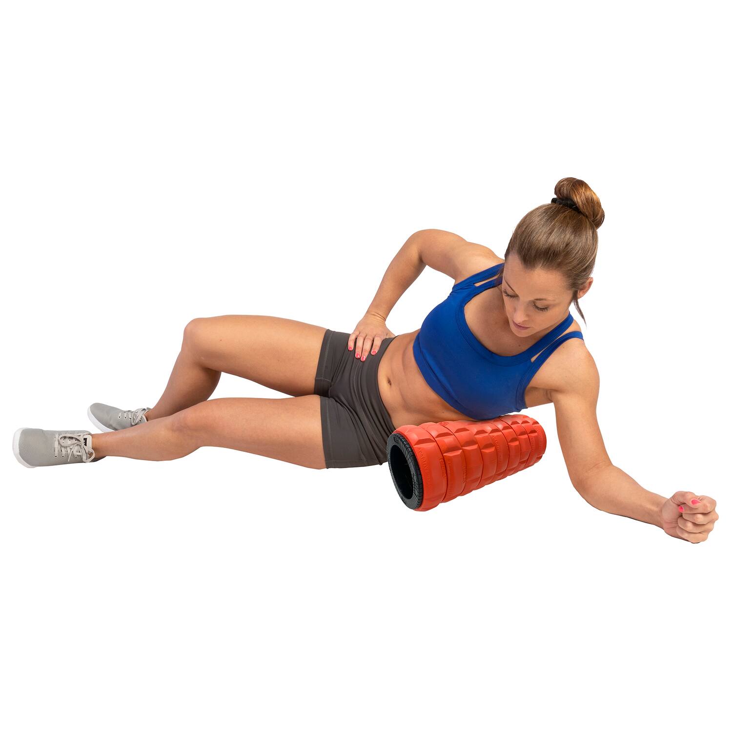 Left. GoFit - Revolve Roller with Adaptive Massage Rings, 9 Low Profile.