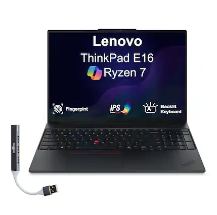 Lenovo ThinkPad E16 Ryzen 7
Fingerprint
IPS SuperCLEAR
Backlit Keyboard