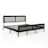 Alt View 11. Martha Stewart - Jax Wooden King Platform Bed with Rattan Inset Headboard and Footboard - Black.