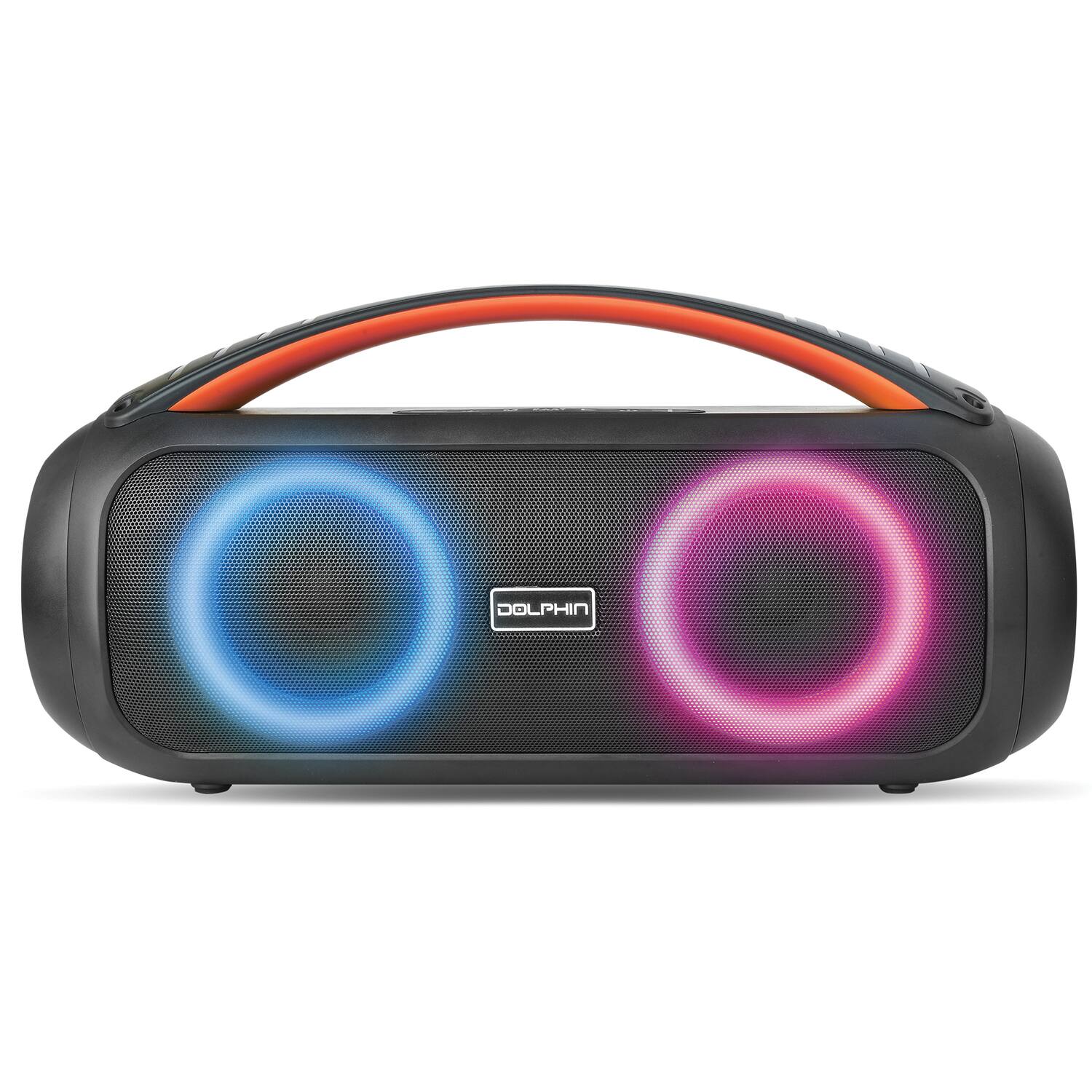 Back. Dolphin - Dolphin Audio Lx-220 Lx-220 Portable 30-watt-continous-power Bluetooth Waterproof Boom Box With Lights - Black.
