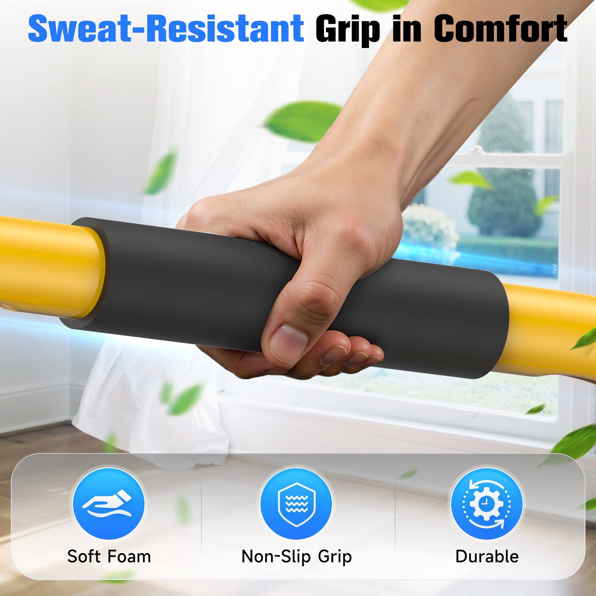 Sweat-Resistant Grip in Comfort

- Soft Foam
- Non-Slip Grip
- Durable