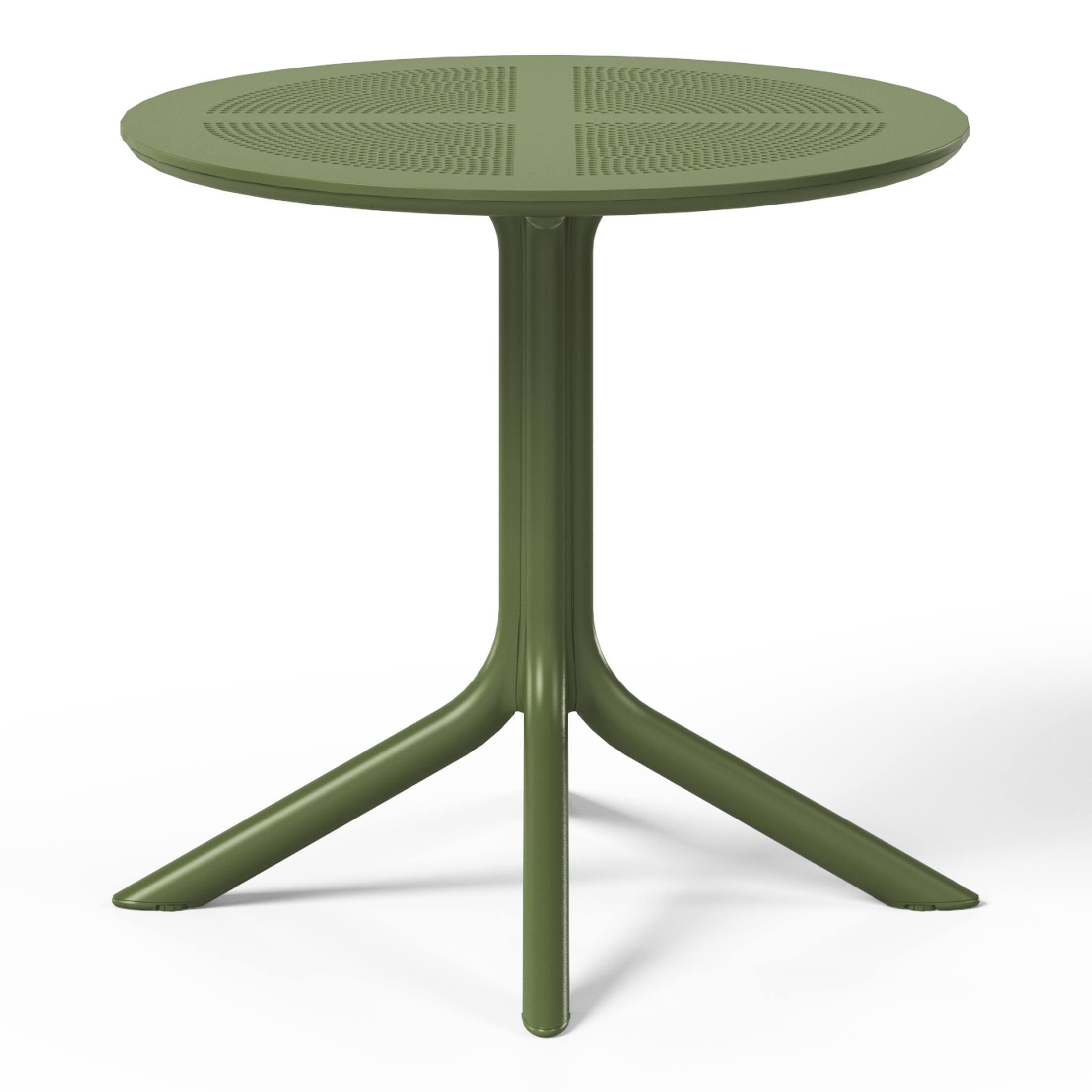 Back. WestinTrends - WestinTrends Playa 31.5" Round Plastic Outdoor Patio Dining Table for 4 - Olive Green.