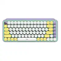 Logitech - POP Keys Wireless Mechanical Tactile Switch Keyboard for Windows/Mac with Customizable Emoji Keys - Daydream Mint (Purple) - Front_Zoom