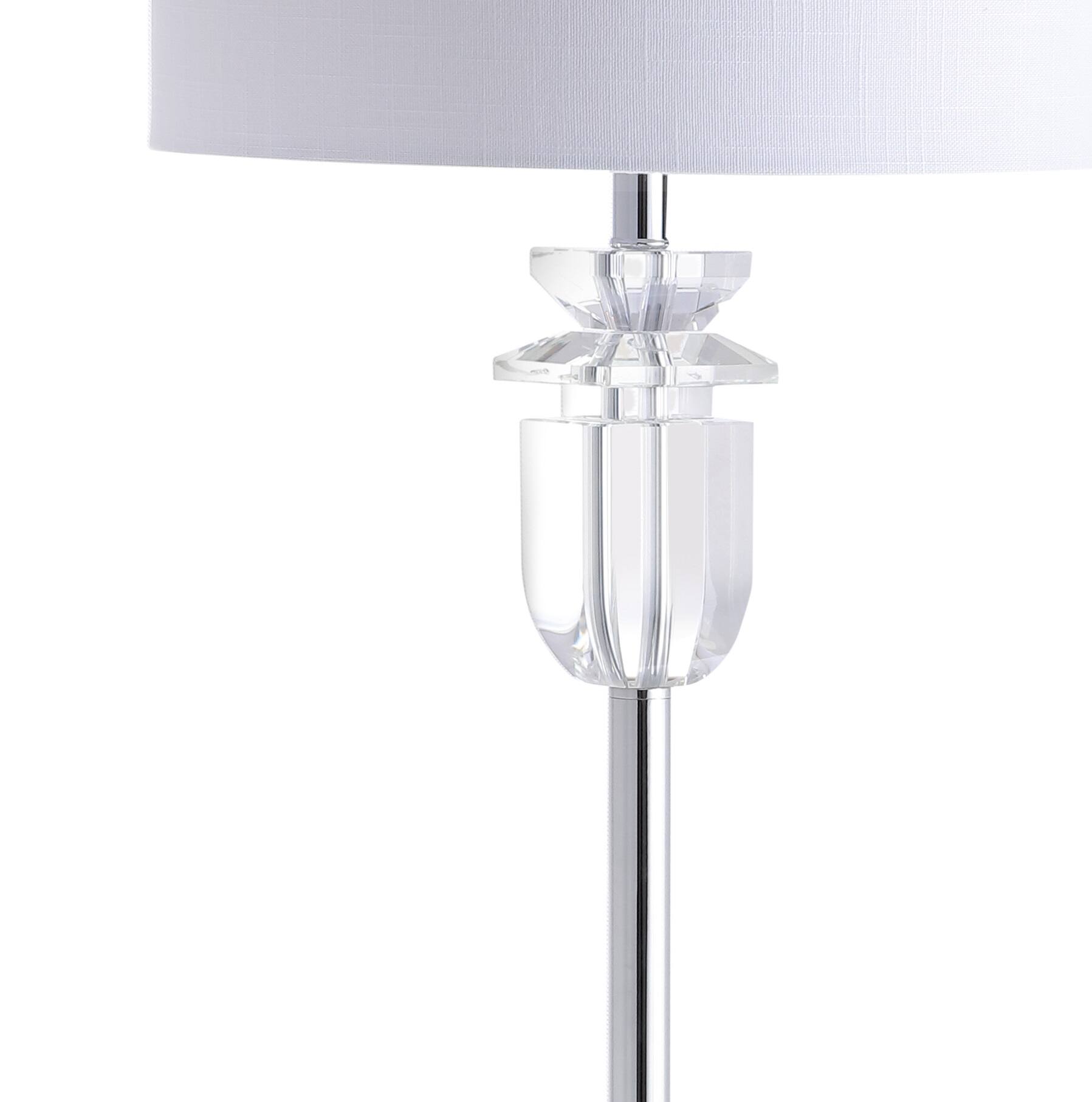 Alt View 4. Jonathan Y - Aria 63" Crystal/Metal LED Floor Lamp, Clear/Chrome - Clear/Chrome.
