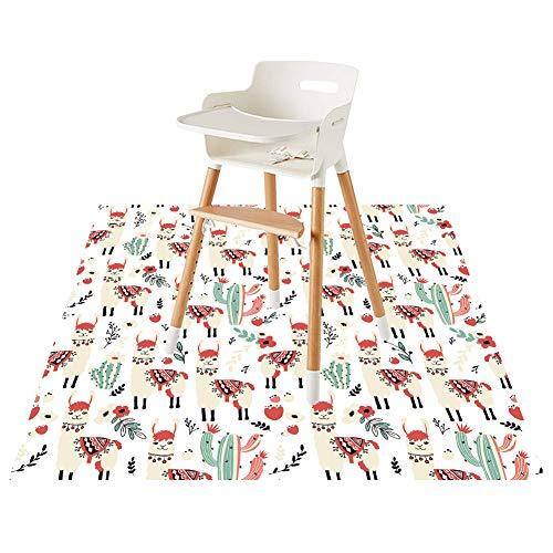 Reds Spade - Splat Floor Mat For Under High Chair/arts/crafts By Waterproof Anti-slip Food Splash Spill Mess Washable Po - Llama
