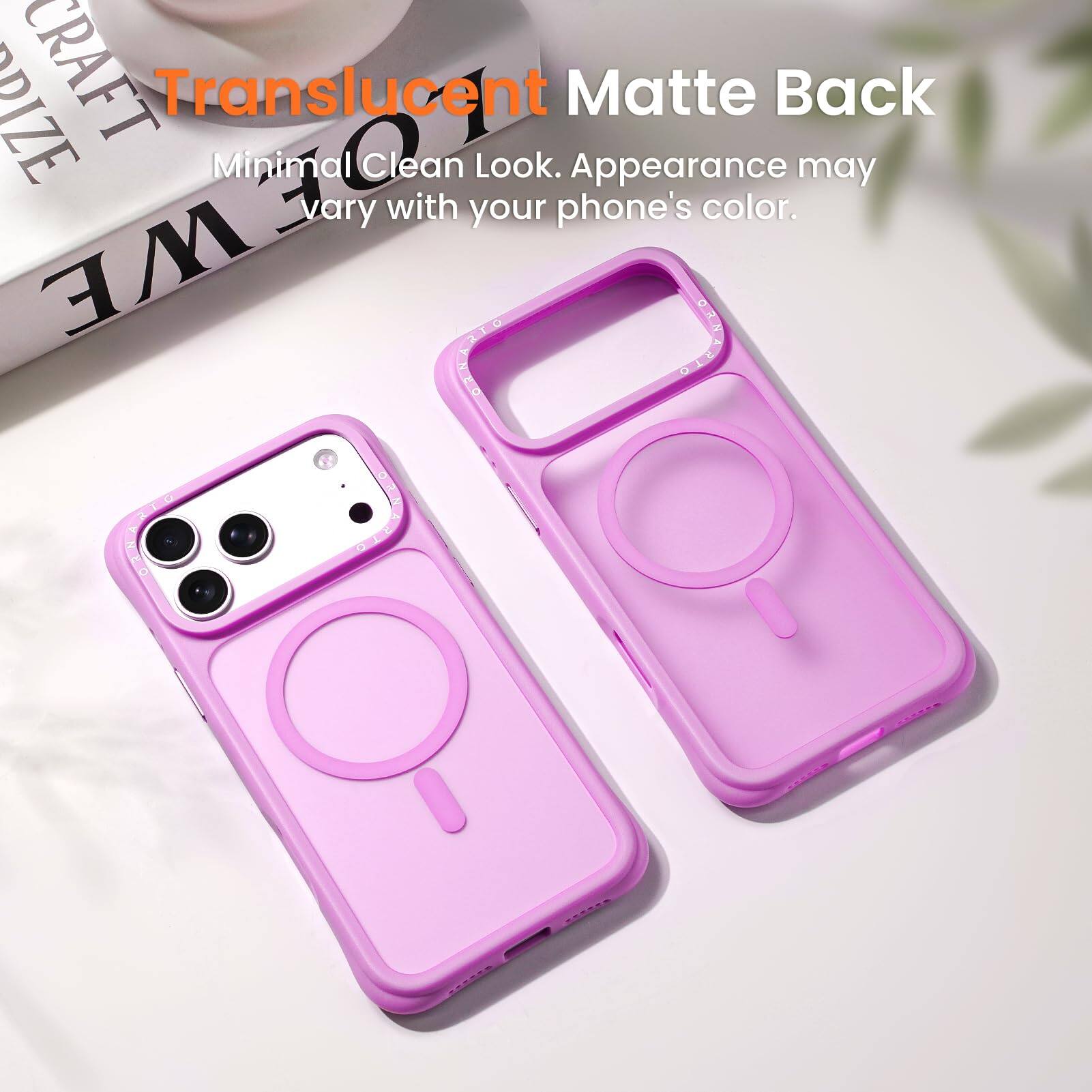 DIZE CRAFT Translucent Matte Back Miaane Minimal Clean Look. Appearance may vary with your phone's color.