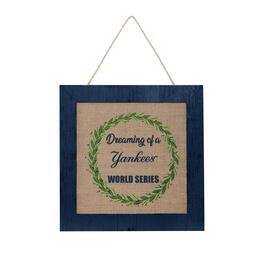 FOCO - New York Yankees 12'' Double-Sided Burlap Sign - Navy