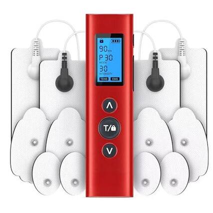 Sure, here is the corrected and grouped text:
- 90
- P 30
- MODE 30
- INTENSITY THHH
- TENS EMS
- T/6
- V