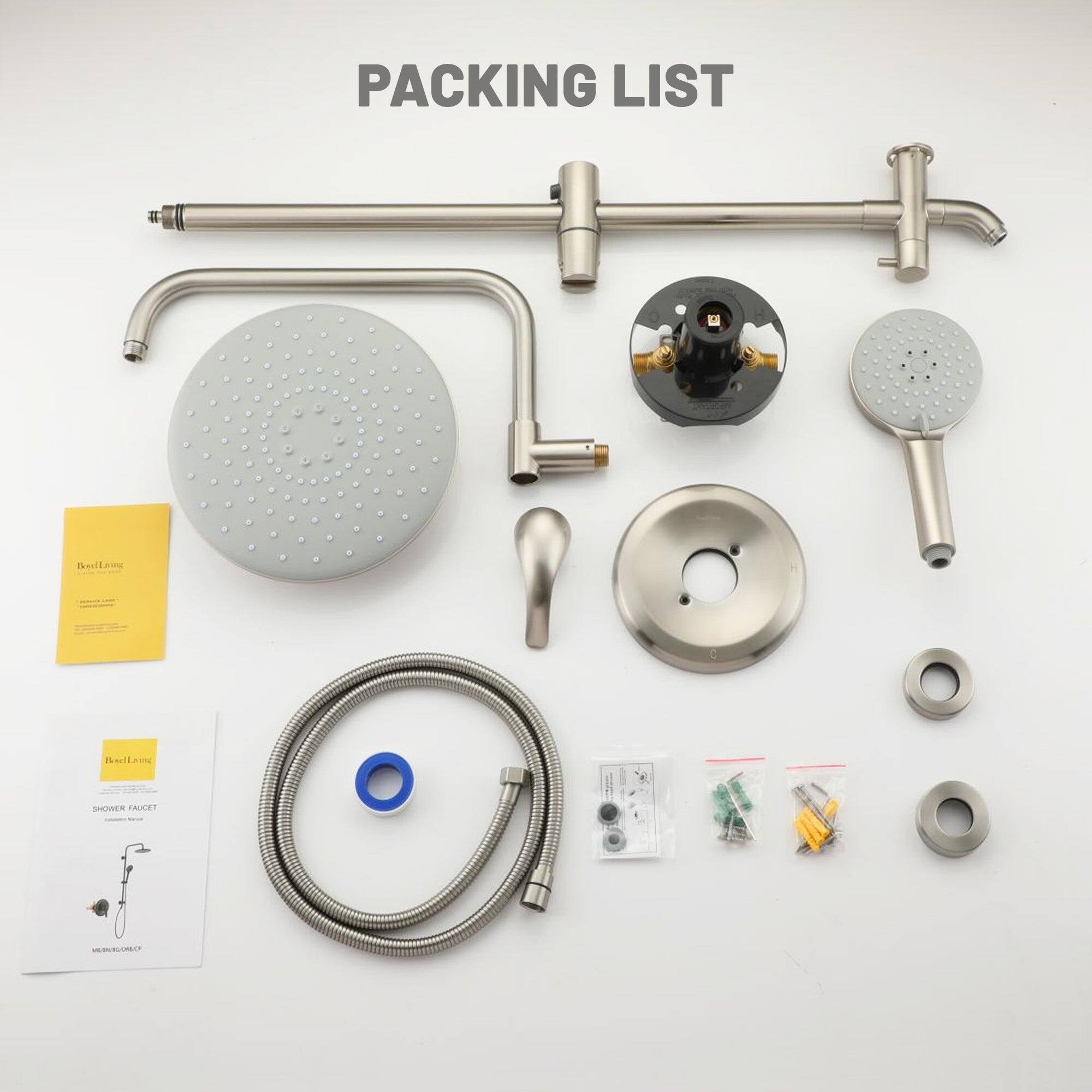 PACKING LIST BoLLiving SHOWER FAUCET