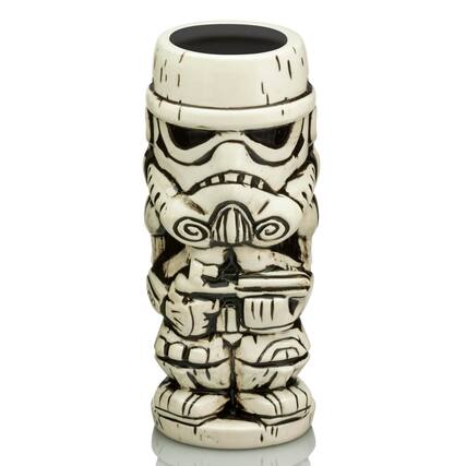 Front. Star Wars - Geeki Tikis Star Wars Stormtrooper V2 Ceramic Mug | Holds 15 Ounces - White.