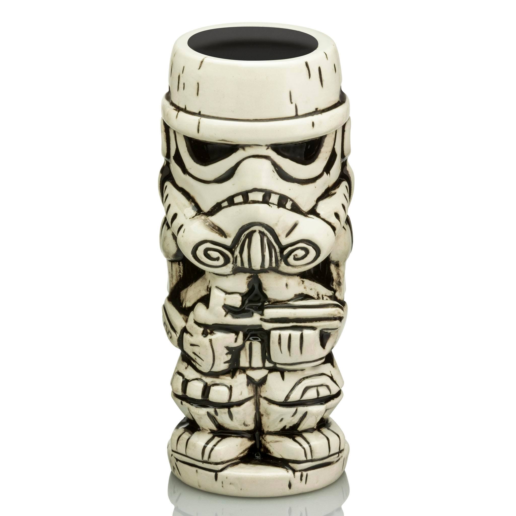 Front. Star Wars - Geeki Tikis Star Wars Stormtrooper V2 Ceramic Mug | Holds 15 Ounces - White.