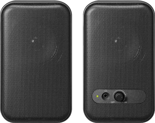 Front. Insignia™ - 2.0 Computer Speakers (2-Piece) - Black.
