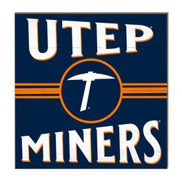 Jardine - UTEP Miners 10'' x 10'' Retro Team Sign - Orange