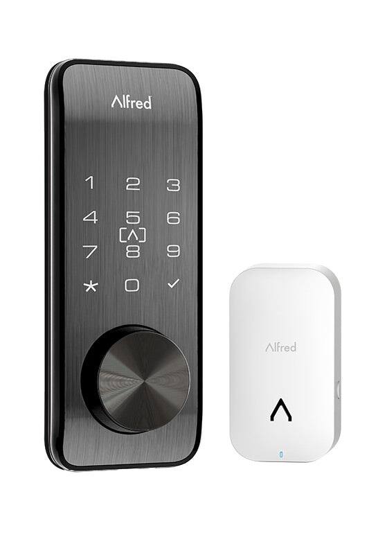 Alfred - DB2S Combo Smart Rfid Deadbolt Lock W/Key And Wifi Bridge - Black