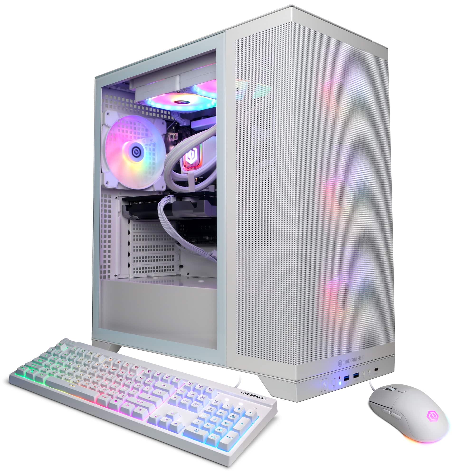CyberPowerPC - Gaming Desktop - Intel Core Ultra 7 265F - NVIDIA GeForce RTX 5060 Ti 8GB - 32GB DDR5 - 2TB PCIe 4.0 SSD