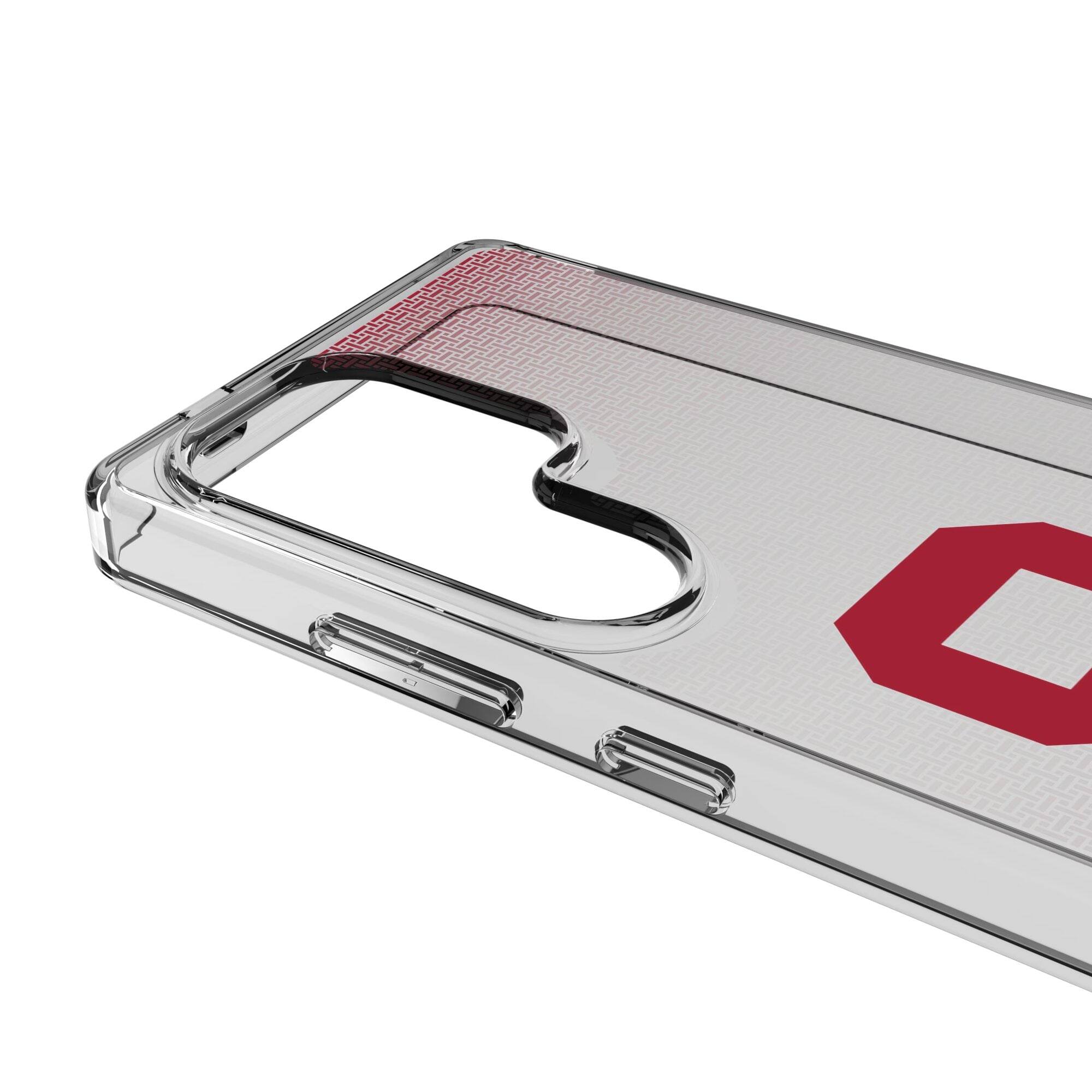 Alt View 2. Keyscaper - USC Trojans Linen Logo Galaxy Clear Case - S25 - Multicolor.